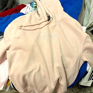 No bad vibes cream hoodie